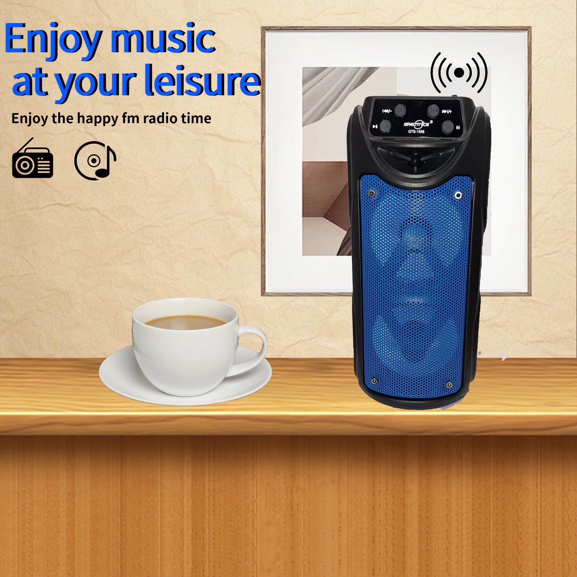 Portable Outdoor Wireless Speaker with LED Lights