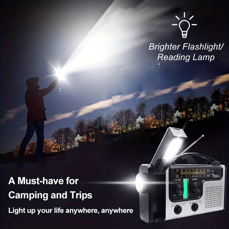 Multi-Band Solar Emergency Radio with Flashlight