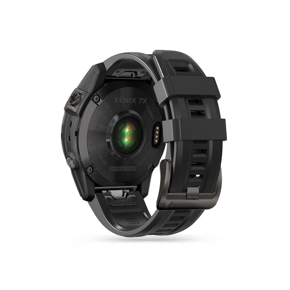 Curea plastic Tech-Protect Iconband compatibila cu Garmin Fenix 3/5X/3HR/5X Plus/6X/6X Pro/7X Black (TP921568)
