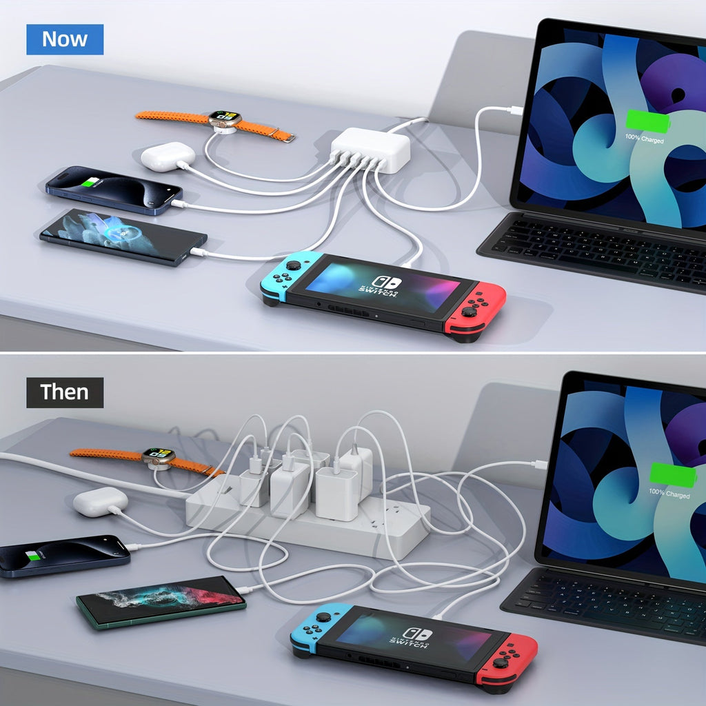 NNETM 6-Port USB-C Fast Charger