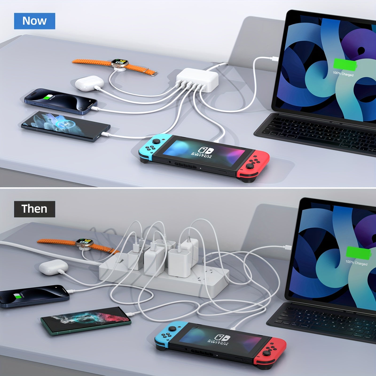 NNETM 6-Port USB-C Fast Charger