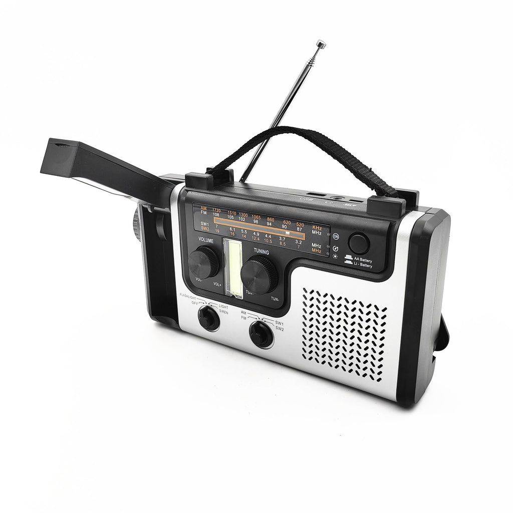 Multi-Band Solar Emergency Radio with Flashlight