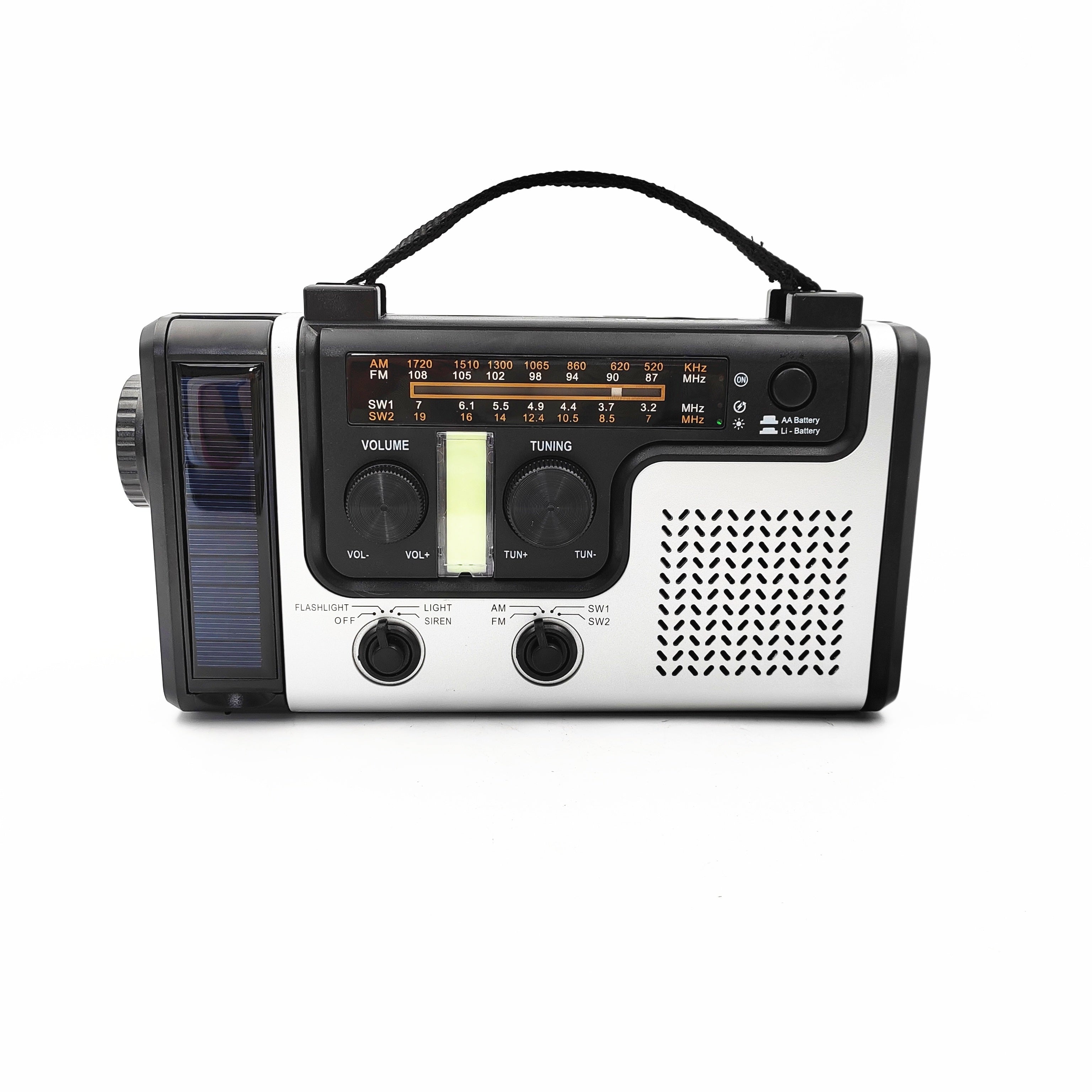Multi-Band Solar Emergency Radio with Flashlight